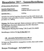 Aktion Winterfutter 2017